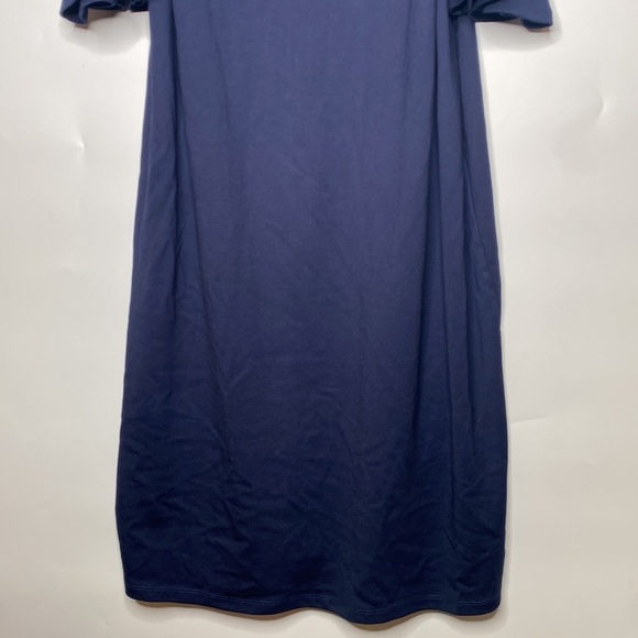 Eloquii Women's Blue Cold Shoulder Formal Flowy Midi Dress Stretch size 20 - Picture 4 of 12